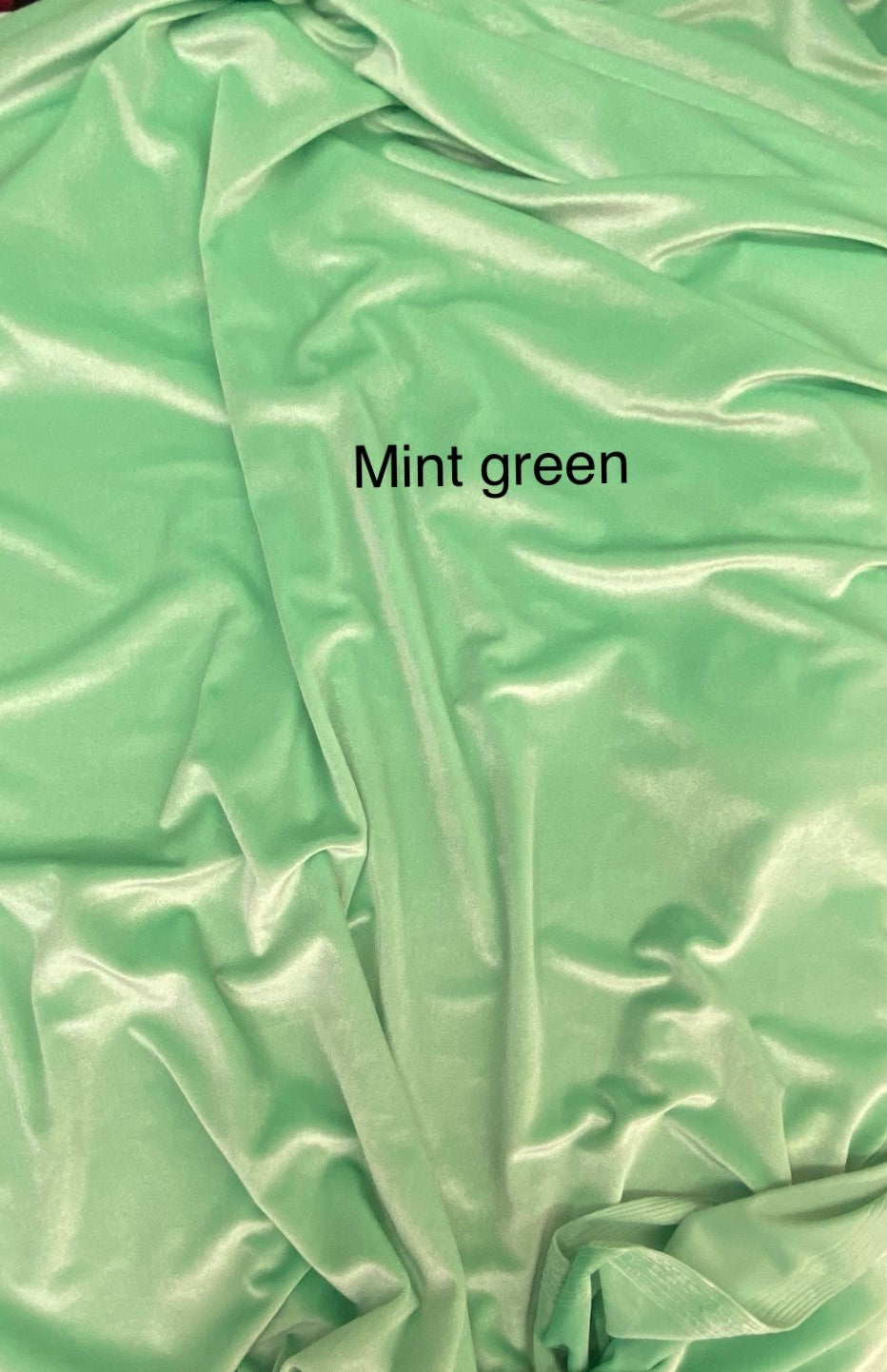 Mint Green Stretch Velvet Fabric - Mint Green, Velvet, 58"-60" Width (1 Yard)