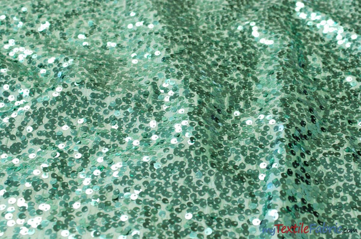 Glitz Sequins Taffeta Polyester Fabric - Raindrop Sequins, 54" Wide (1 Yard)
