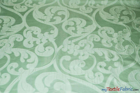 Victorian Damask Jacquard Fabric - Vineyard Damask Pattern, 58/60" Width (1 Yard)