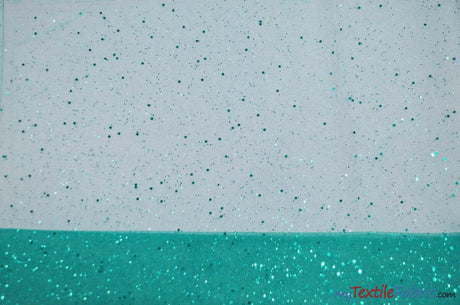 Tulle Glitter With Sequins Polyester Fabric - Glitter Embellished Sheer Tulle, Multiple Colors, 58/60" Width (1 Yard)