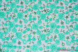 Luxury Mesh Embroidery Polyester Fabric - Embroidered Floral Mesh, 54" Width, Champagne (1 Yard)