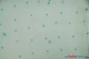 Very Soft Tulle With Pearls Polyester Fabric - Sheer Beaded Tulle, 52" Width (1 Yard)