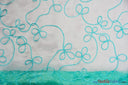 Fantasia Sheer Organza Embroidery Fabric - Embroidered Floral Sheer, 54" Width, Multiple Colors (1 Yard)