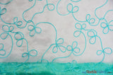 Fantasia Sheer Organza Embroidery Fabric - Embroidered Floral Sheer, 54" Width, Multiple Colors (1 Yard)