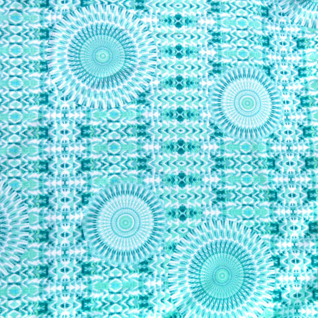 Swim Knit Nylon Spandex Mint Medallion