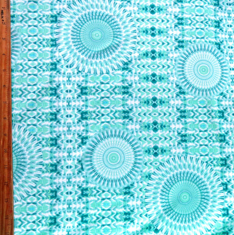 Swim Knit Nylon Spandex Mint Medallion