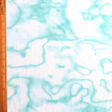 Swim Knit Nylon Spandex Mint White Abstract