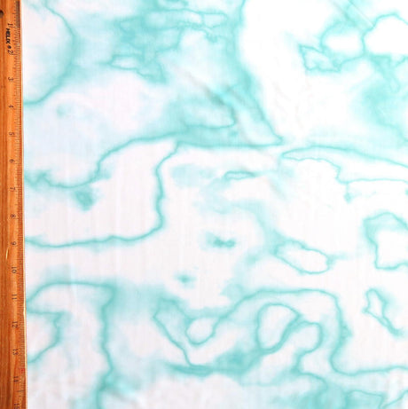 Swim Knit Nylon Spandex Mint White Abstract