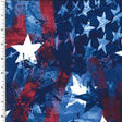 Poly Spandex Tricot Patriotic Star Splash Swimwear Fabric