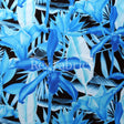Mish Flora Polyester Spandex Fabric - Floral Print On Black, 58-60" Width (1 Yard)