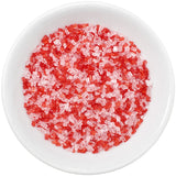 Large Red and White Peppermint Flavored Crystal Sugar Decorations Mix Sprinkles 33 oz. handheld container