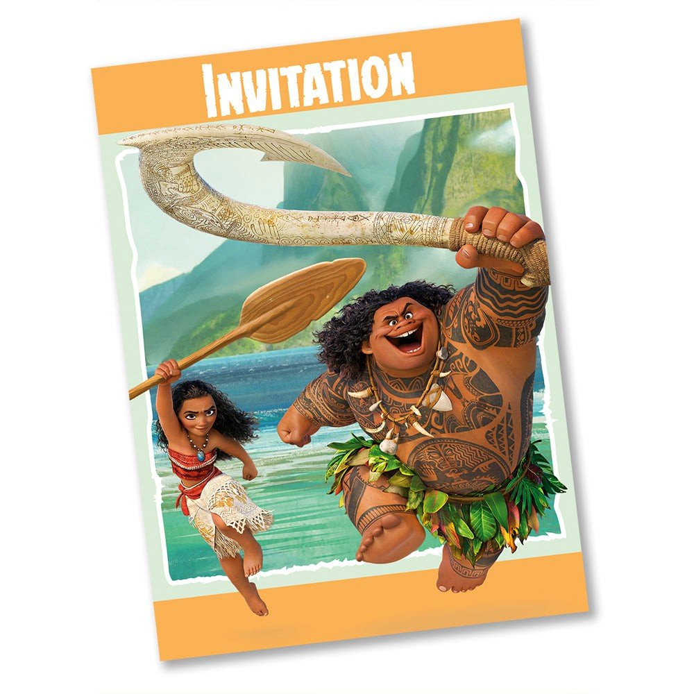 Moana Invitations 8 Pack