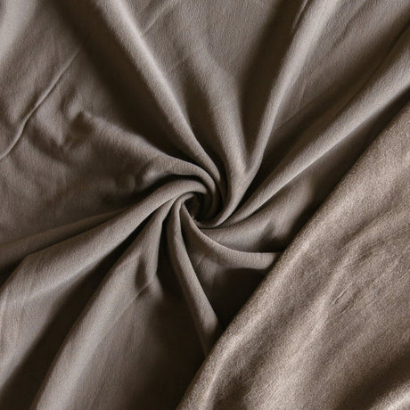 Polartec Powerstretch Fleece Knit Fabric Mocha Brown 20" Remnant