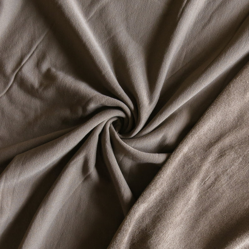 Polartec Powerstretch Fleece Knit Fabric Mocha Brown