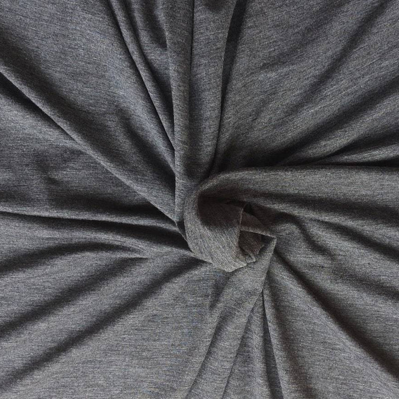 Modal Spandex Jersey Knit Heather Charcoal