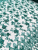 Modern Luxury Beaded Fabric - Mesh Lace, 54" Width, Color Assorted (1 Yard)