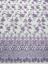 Modern Luxury Beaded Fabric - Mesh Lace, 54" Width, Color Assorted (1 Yard)