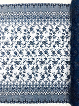Modern Luxury Beaded Fabric - Mesh Lace, 54" Width, Color Assorted (1 Yard)