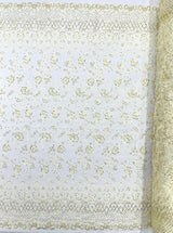 Modern Luxury Beaded Fabric - Mesh Lace, 54" Width, Color Assorted (1 Yard)