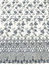 Modern Luxury Beaded Fabric - Mesh Lace, 54" Width, Color Assorted (1 Yard)