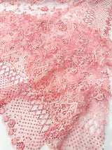 Modern Luxury Beaded Fabric - Mesh Lace, 54" Width, Color Assorted (1 Yard)