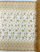 Modern Luxury Beaded Fabric - Mesh Lace, 54" Width, Color Assorted (1 Yard)