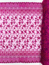 Modern Luxury Beaded Fabric - Mesh Lace, 54" Width, Color Assorted (1 Yard)
