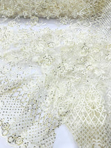 Modern Luxury Beaded Fabric - Mesh Lace, 54" Width, Color Assorted (1 Yard)