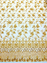 Modern Luxury Beaded Fabric - Mesh Lace, 54" Width, Color Assorted (1 Yard)