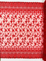 Modern Luxury Beaded Fabric - Mesh Lace, 54" Width, Color Assorted (1 Yard)
