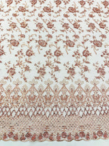 Modern Luxury Beaded Fabric - Mesh Lace, 54" Width, Color Assorted (1 Yard)