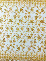 Modern Luxury Beaded Fabric - Mesh Lace, 54" Width, Color Assorted (1 Yard)