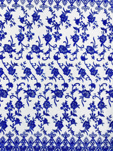 Modern Luxury Beaded Fabric - Mesh Lace, 54" Width, Color Assorted (1 Yard)