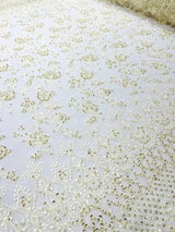 Modern Luxury Beaded Fabric - Mesh Lace, 54" Width, Color Assorted (1 Yard)