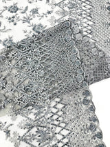 Modern Luxury Beaded Fabric - Mesh Lace, 54" Width, Color Assorted (1 Yard)