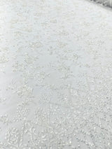 Modern Luxury Beaded Fabric - Mesh Lace, 54" Width, Color Assorted (1 Yard)