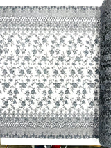 Modern Luxury Beaded Fabric - Mesh Lace, 54" Width, Color Assorted (1 Yard)
