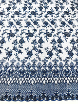 Modern Luxury Beaded Fabric - Mesh Lace, 54" Width, Color Assorted (1 Yard)