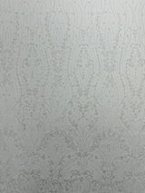Modern Luxury Beaded Fabric Embroidered On A Mesh Lace Fabric - Beaded Embroidery, 54" Width (1 Yard)