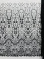 Modern Luxury Beaded Fabric Embroidered On A Mesh Lace Fabric - Beaded Embroidery, 54" Width (1 Yard)