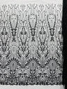 Modern Luxury Beaded Fabric Embroidered On A Mesh Lace Fabric - Beaded Embroidery, 54" Width (1 Yard)