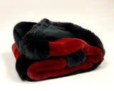 Luxurious Chinchilla Rabbit Faux Fur Throw Blanket Polyester Fabric - Silver/Silver, Green/Green, Snow White/White, Wine On Black, Black On Black, 50" X 60" (1 Piece)