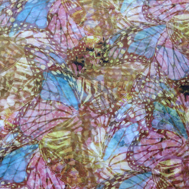 Swim Knit Nylon Spandex Monarch Abstract Print