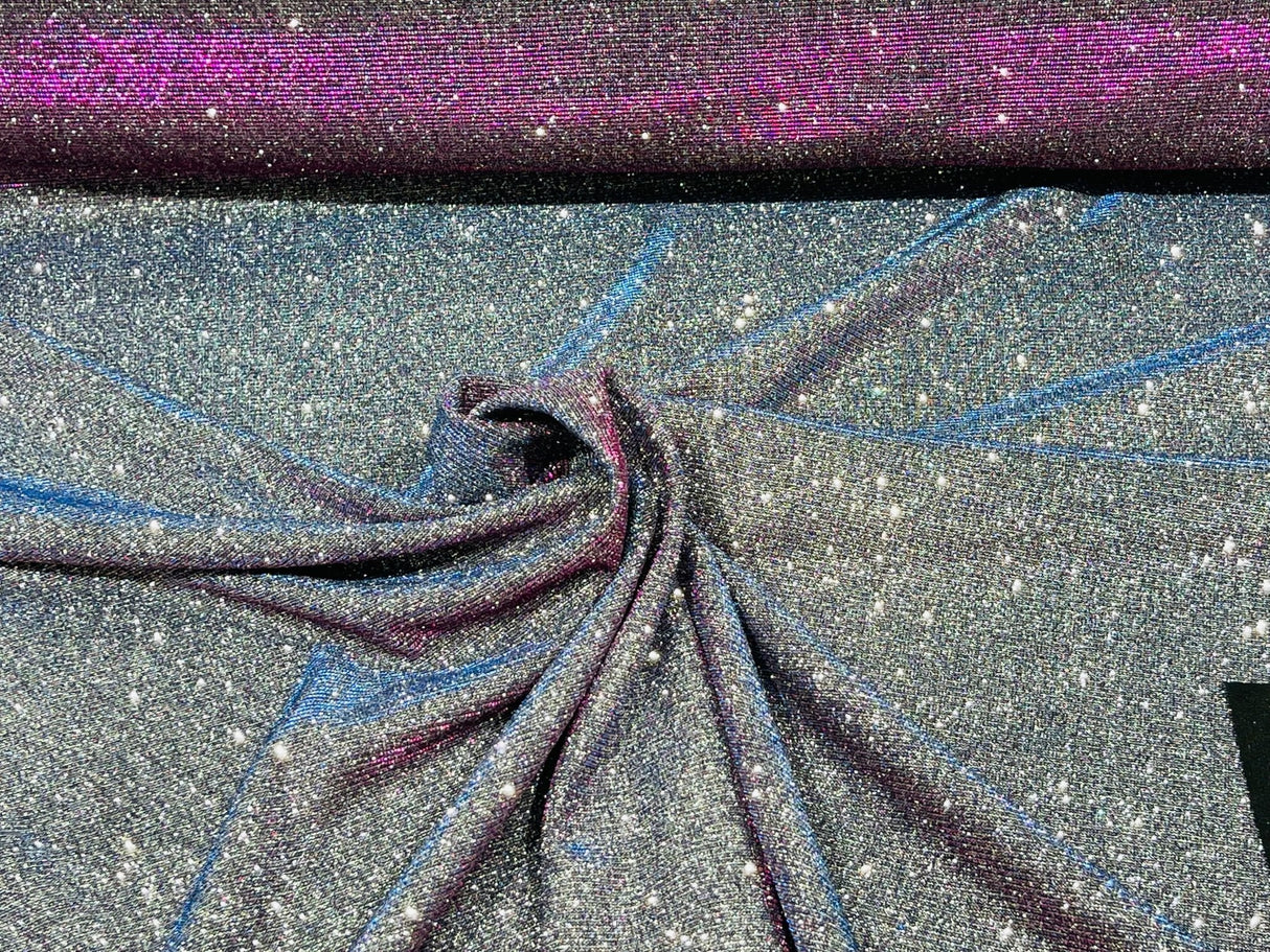 Moon Shadow Shimmer Fabric - Metallic Glitter Covered, Two Tone Effect, 58/60" Width (1 Yard)