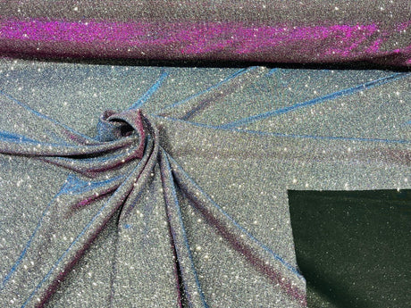 Moon Shadow Shimmer Fabric - Metallic Glitter Covered, Two Tone Effect, 58/60" Width (1 Yard)