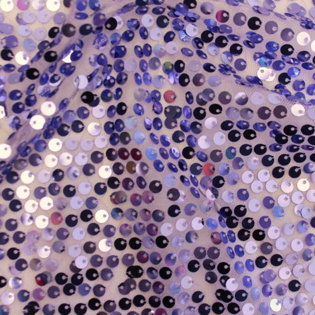 Moonstone Mesh Sequin Fabric - Lilac, Mint, 50" Width (1 Yard)