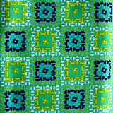 Swim Knit Nylon Lycra Mosaic Print
