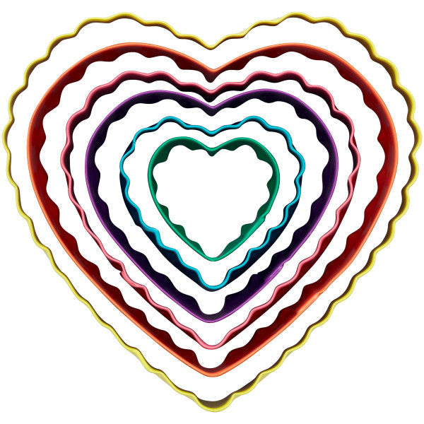 Wilton Heart-Shaped Fondant Cut-Out Set, 6-Piece