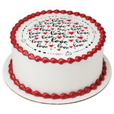 Love Valentines Day Edible Cake, Cupcake or Cookie Image PhotoCake®