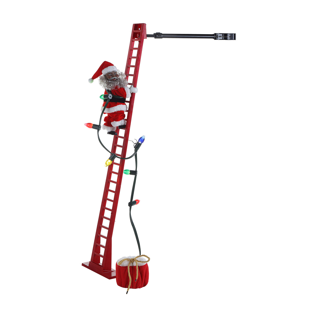 40" Mr. Christmas Super Climbing Santa - African American